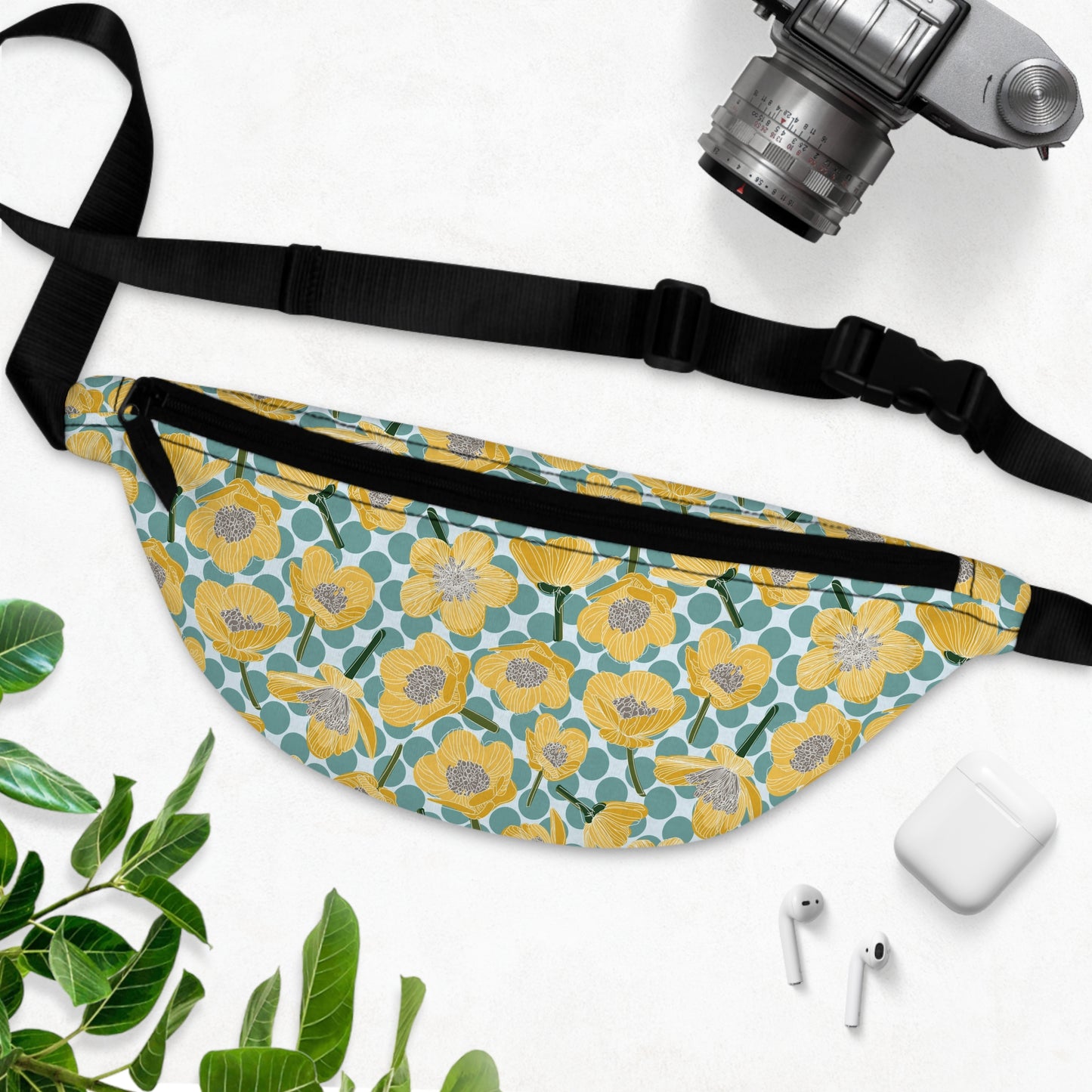 Buttercups and Polka Dots Fanny Pack