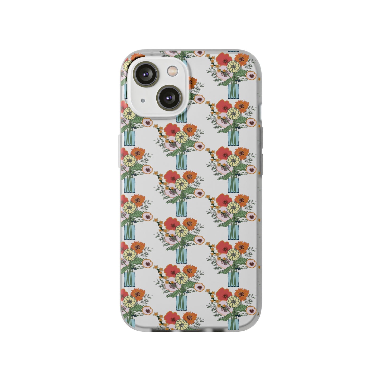 Colorful Flowers in a Vase Flexi Cases for iPhone