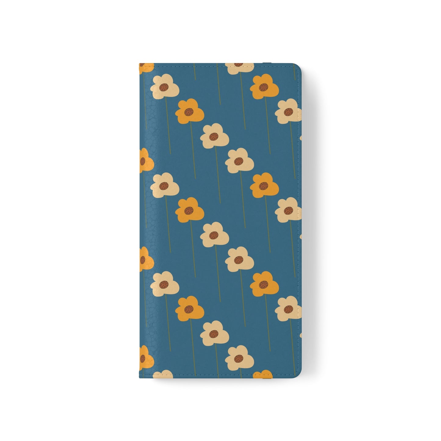 Yellow Wildflowers on Blue Flip Cases for Samsung