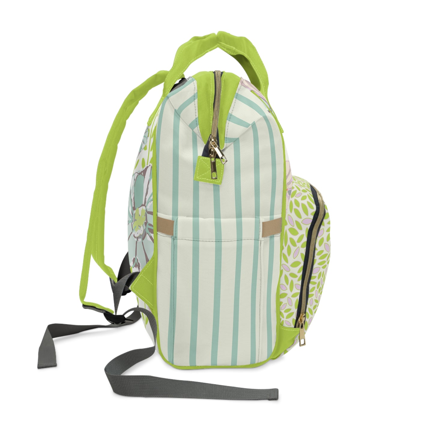 Soft Watercolor Floral Multifunctional Diaper Backpack