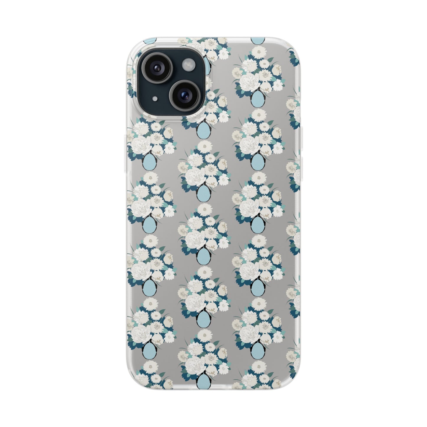 White Flowers in Vase Flexi Cases for iPhone