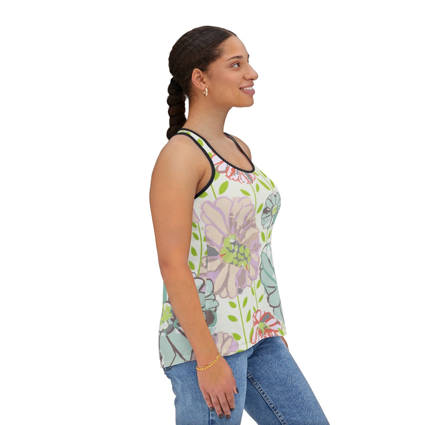 Soft Watercolor Floral Women's Tank Top