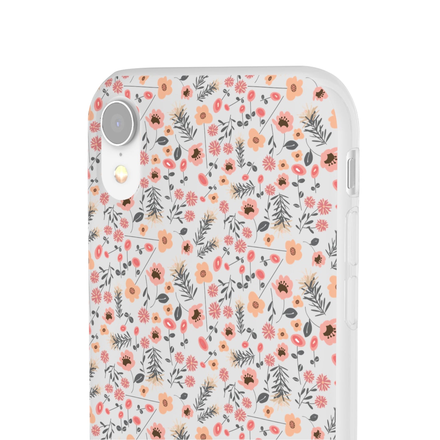 Peach Wildflowers Flexi Cases for iPhone