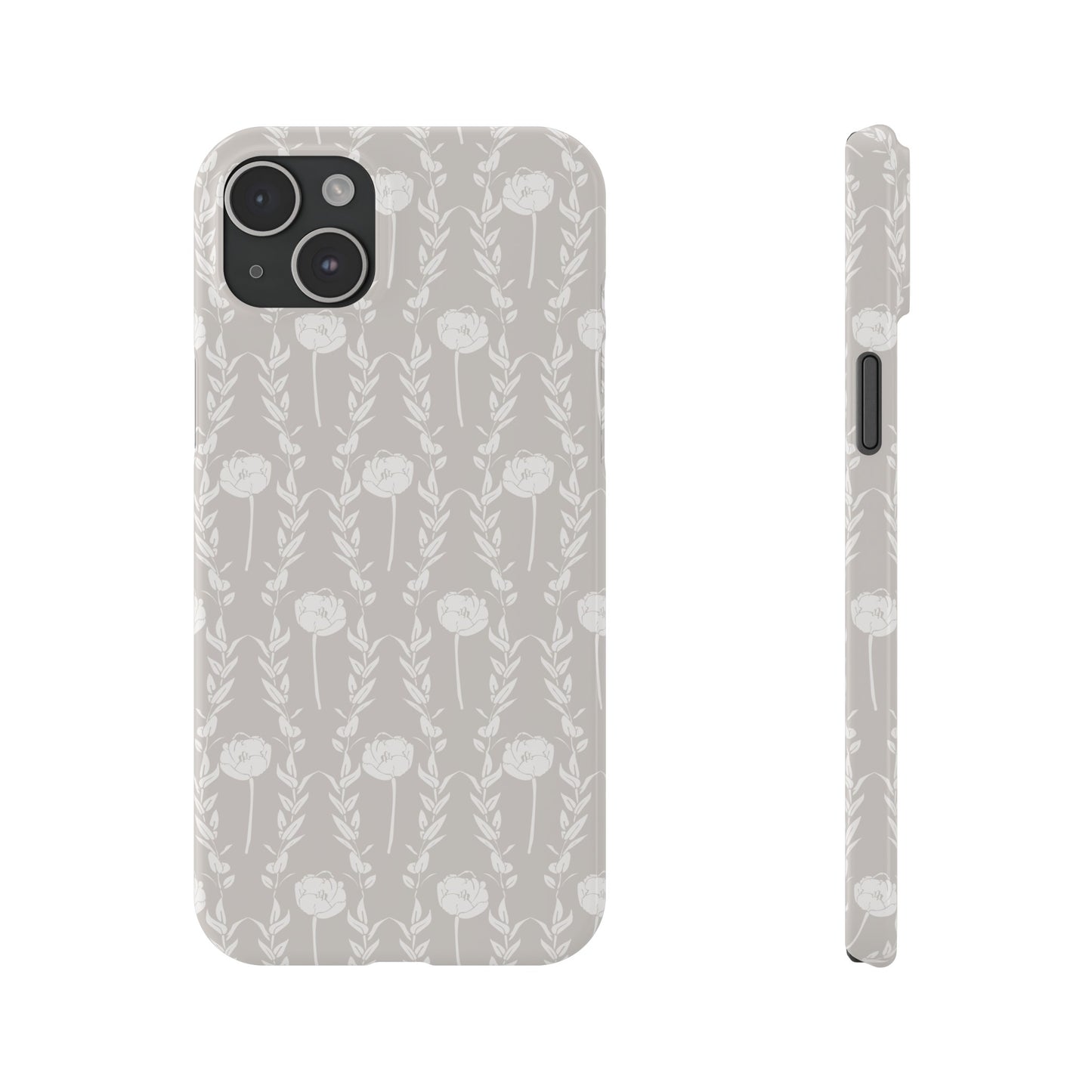 New Nouveau in Gray Slim Phone Cases