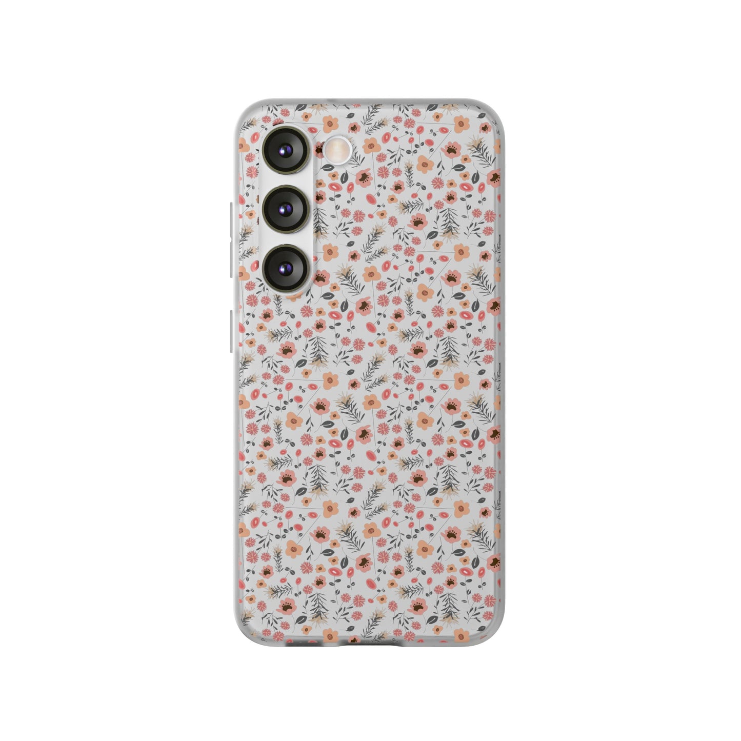 Peach Wildflowers Flexi Cases for Samsung