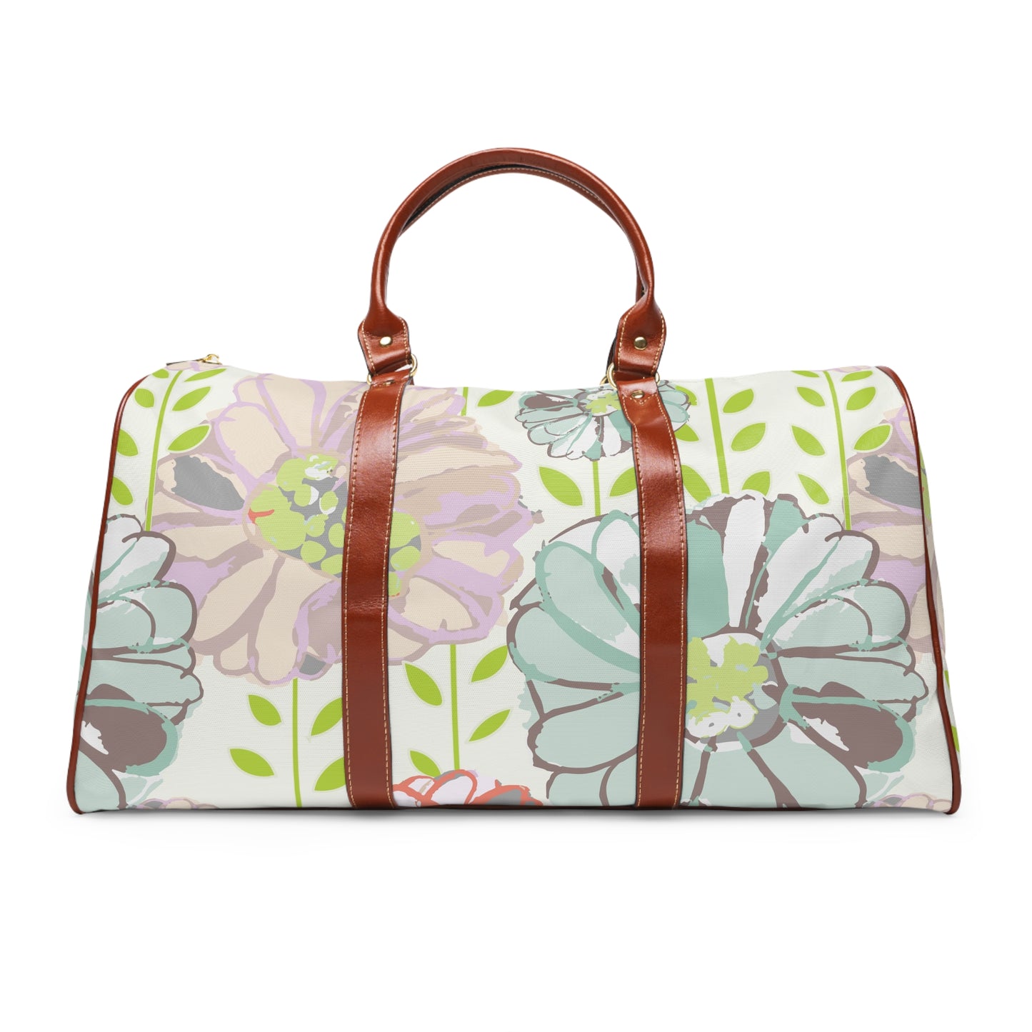 Soft Watercolor Floral Waterproof Travel Bag