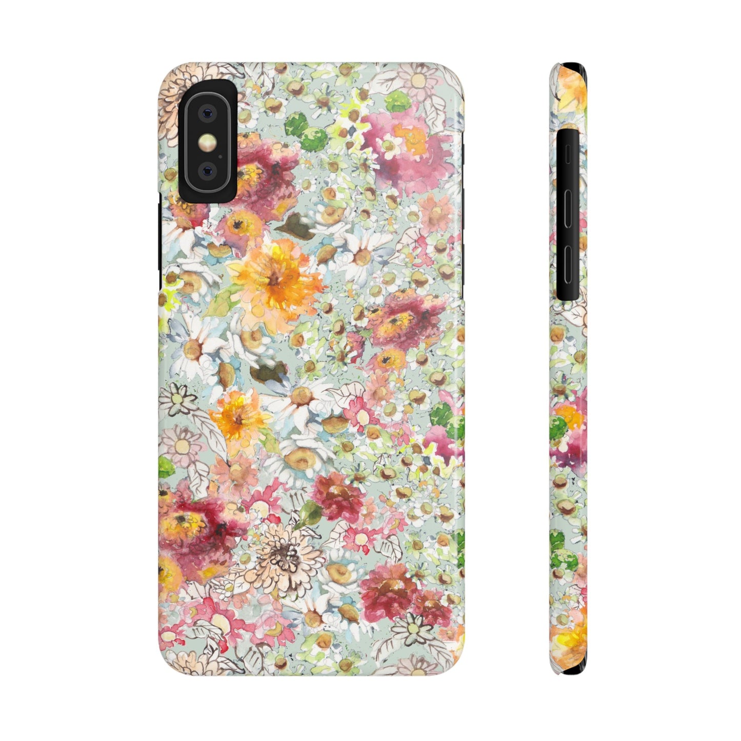 Farmhouse Floral Slim Phone Cases for iPhone