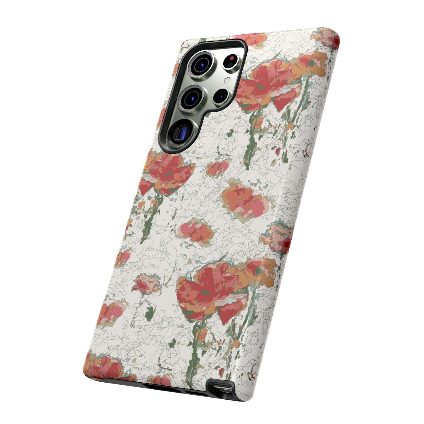 Orange Poppies Tough Cases for Samsung