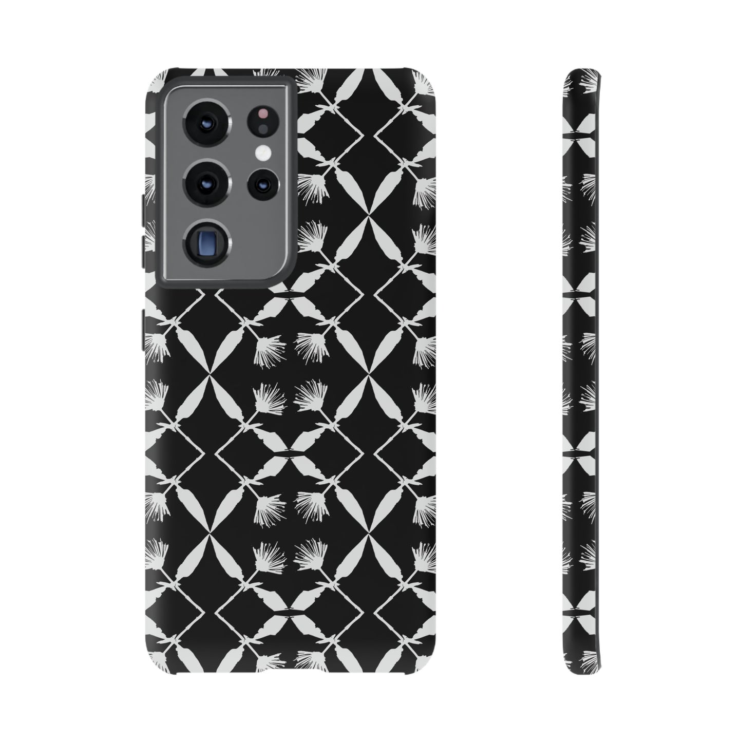 Black and White Floral Tough Cases for Google Pixel