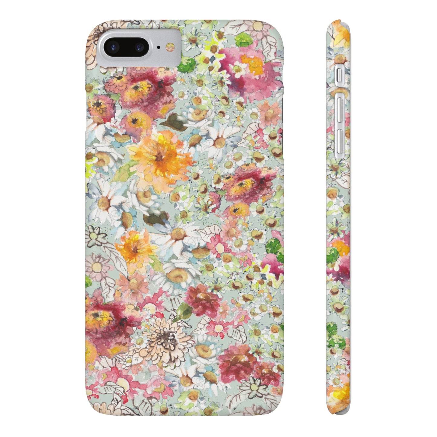 Farmhouse Floral Slim Phone Cases for iPhone