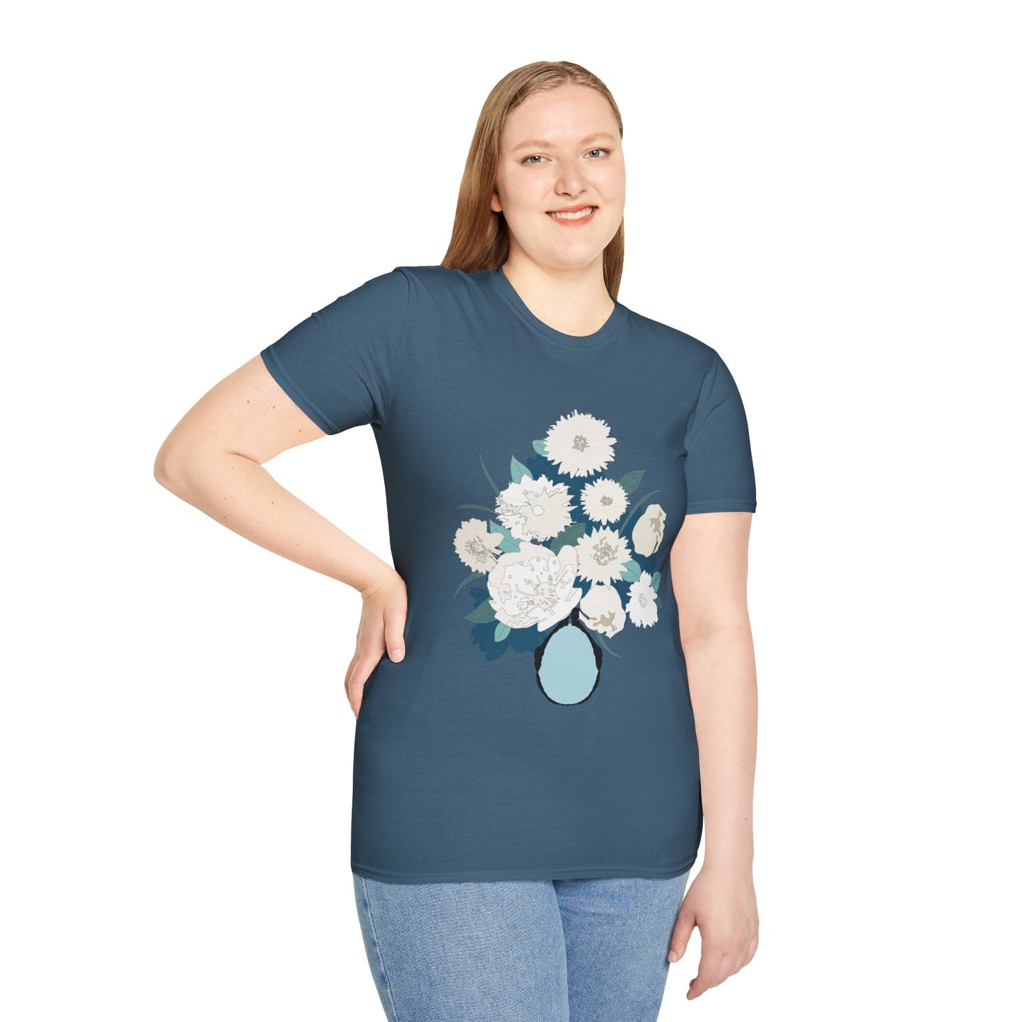 White Flowers Softstyle T-Shirt