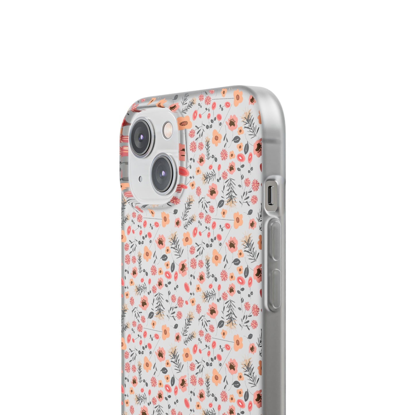 Peach Wildflowers Flexi Cases for iPhone