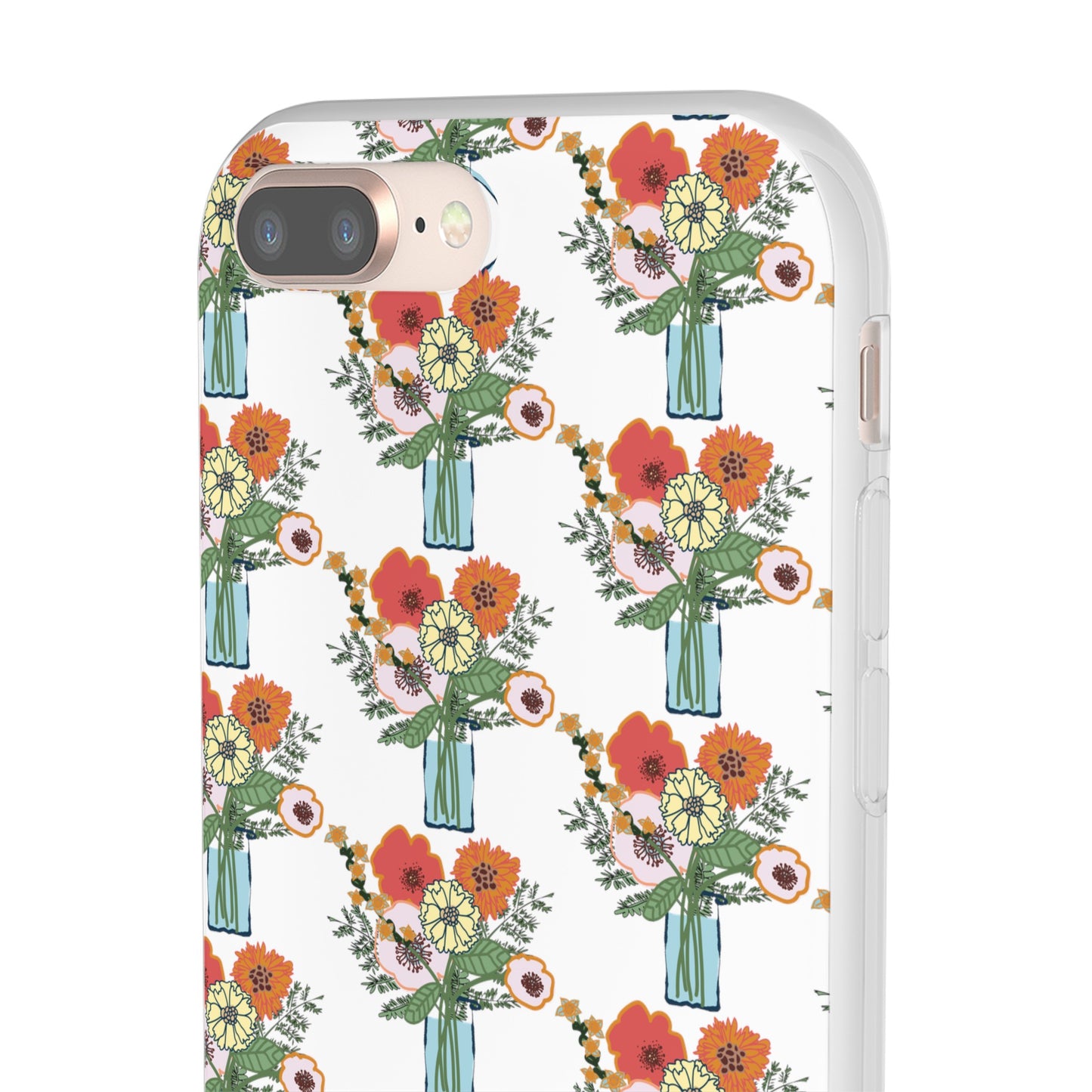 Colorful Flowers in a Vase Flexi Cases for iPhone