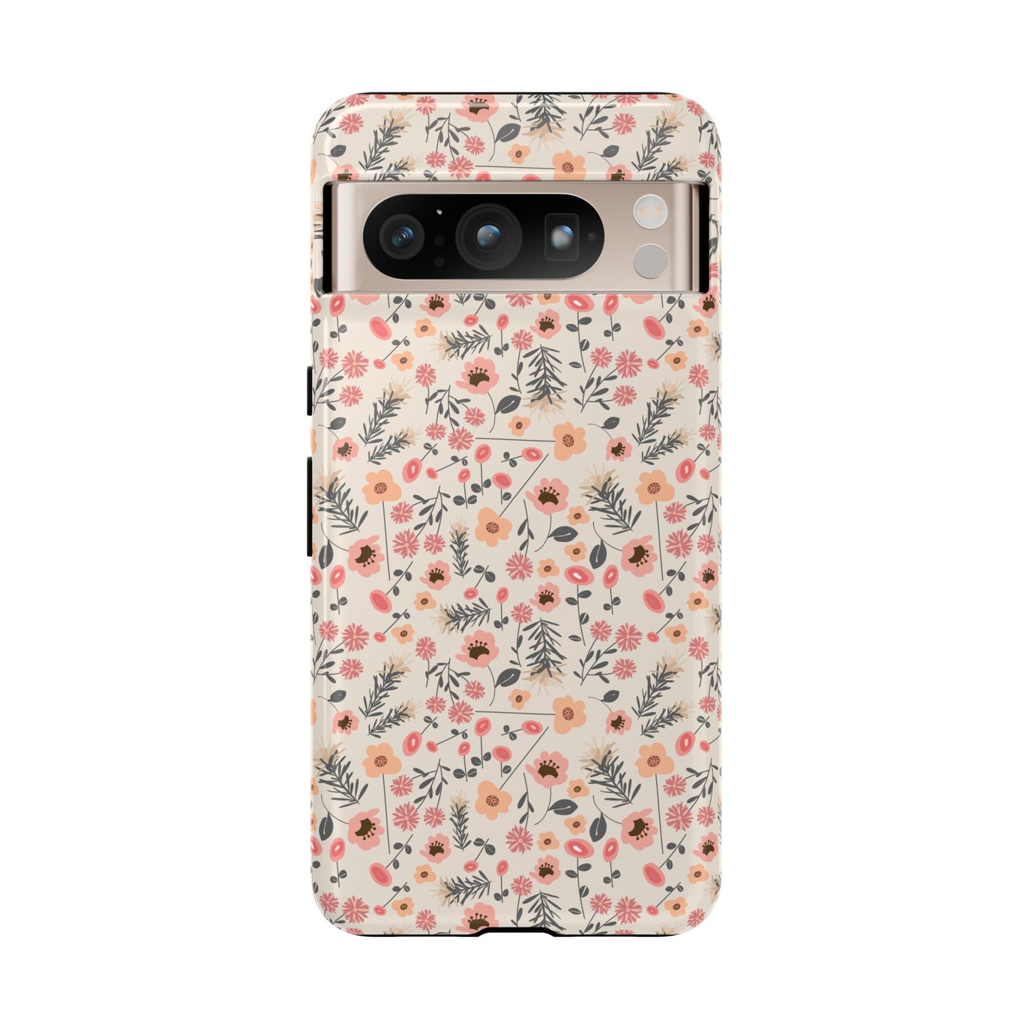 Peach and Cream Wildflowers Tough Cases for Google Pixel