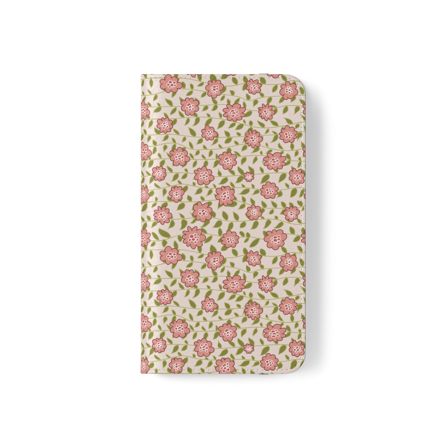 Coral Flowers on Cream Flip Cases for Samsung