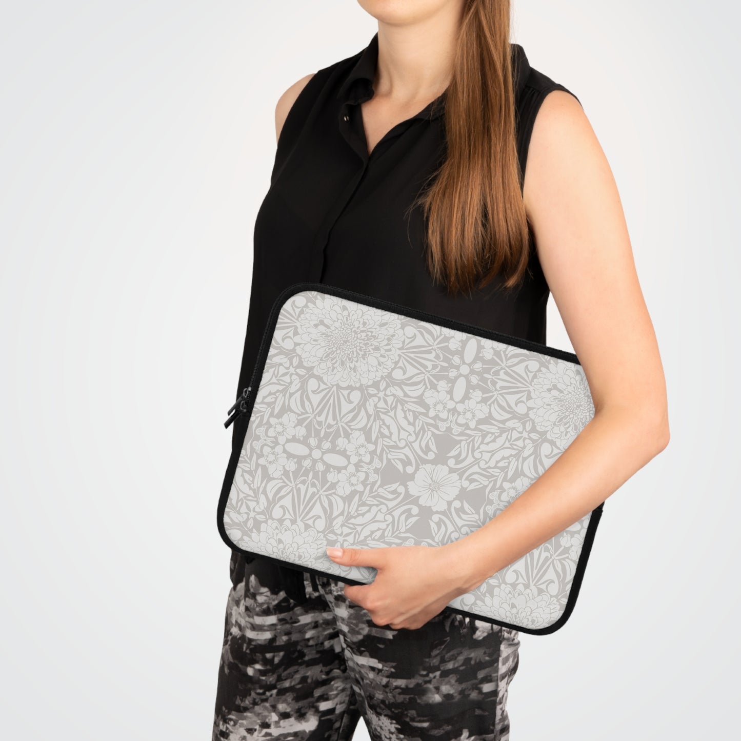 New Nouveau in Gray Laptop Sleeve