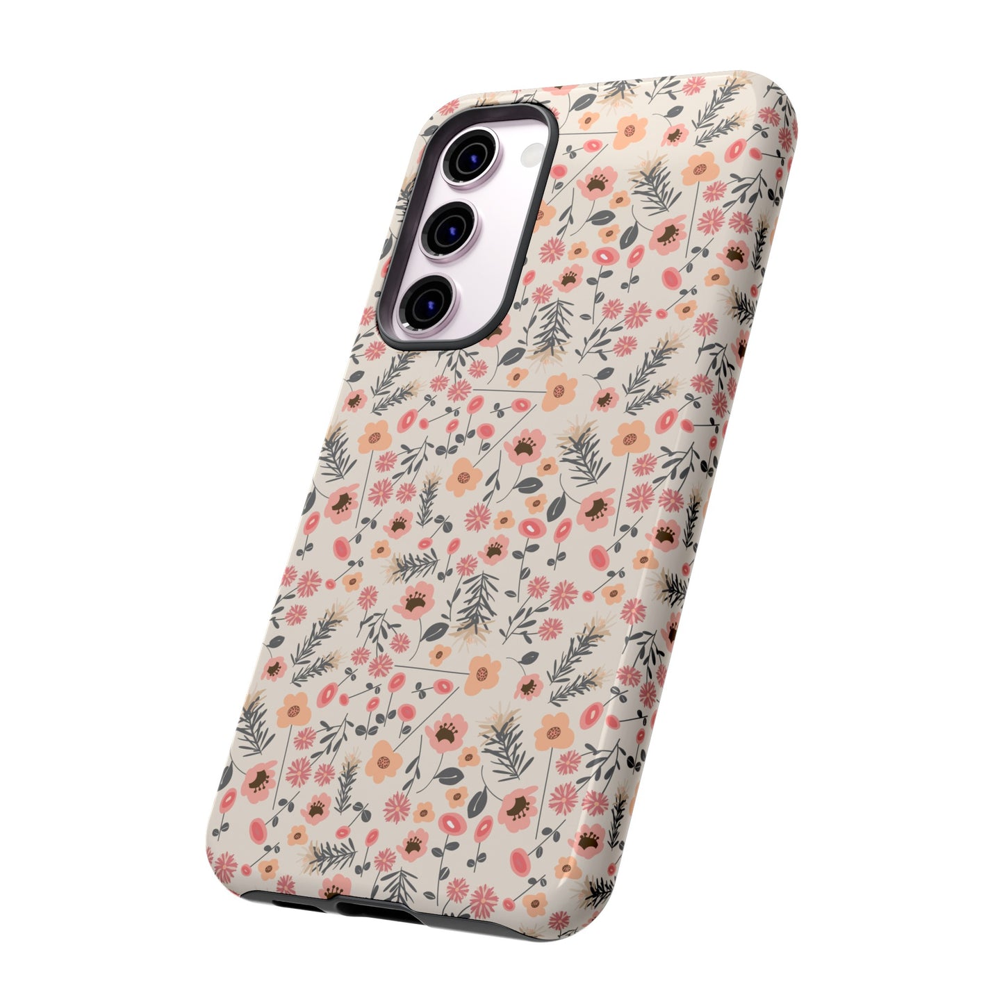 Peach and Cream Wildflowers Tough Cases for Samsung