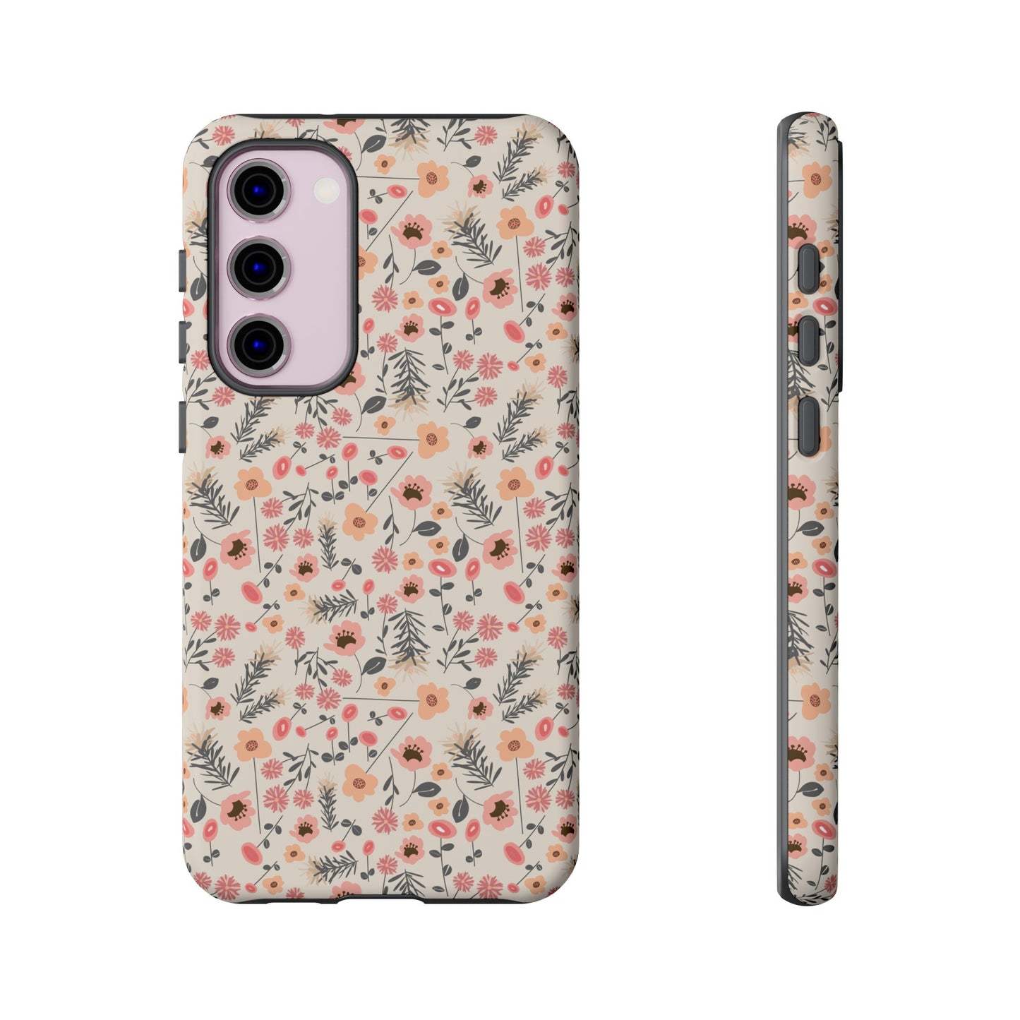 Peach and Cream Wildflowers Tough Cases for Samsung