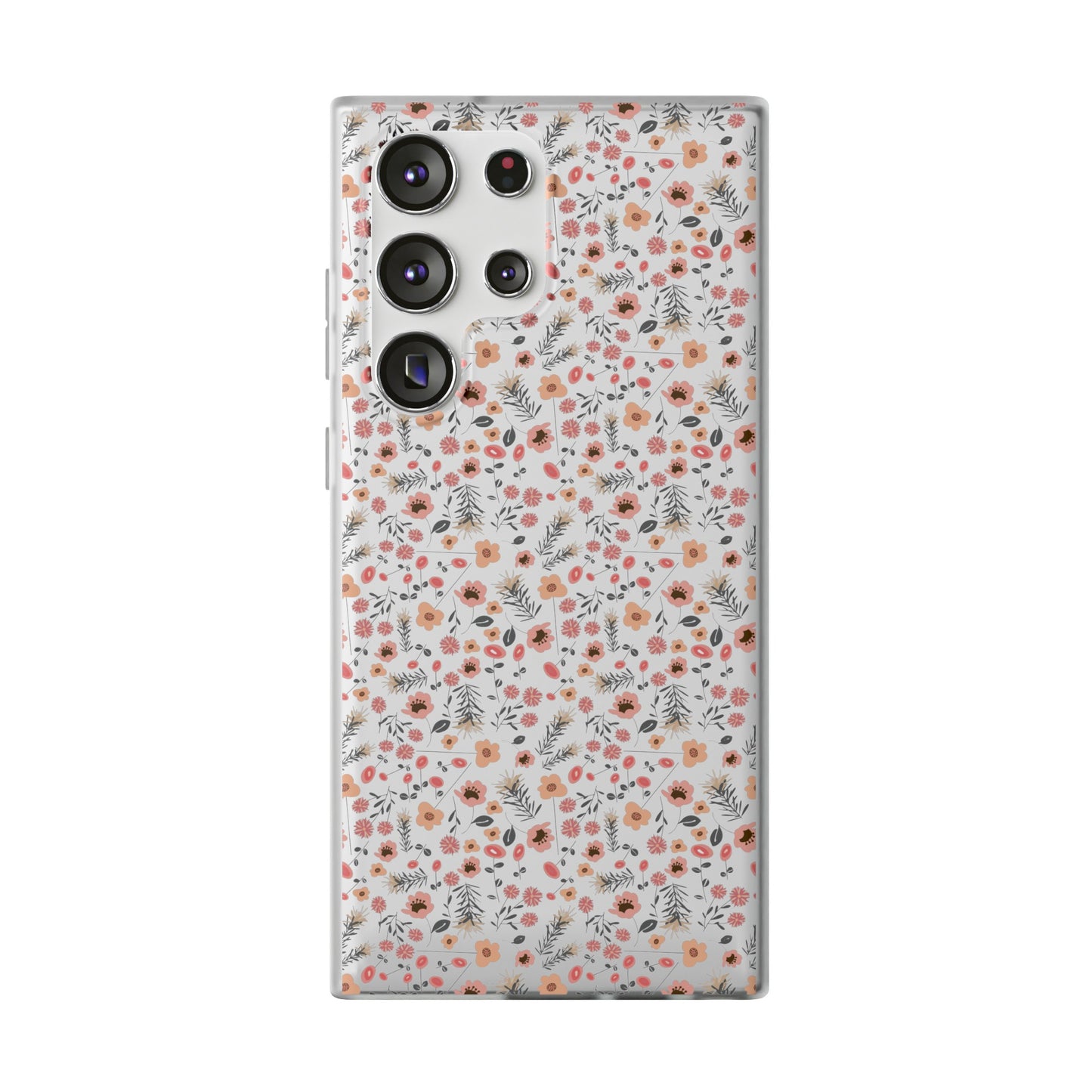 Peach Wildflowers Flexi Cases for Samsung