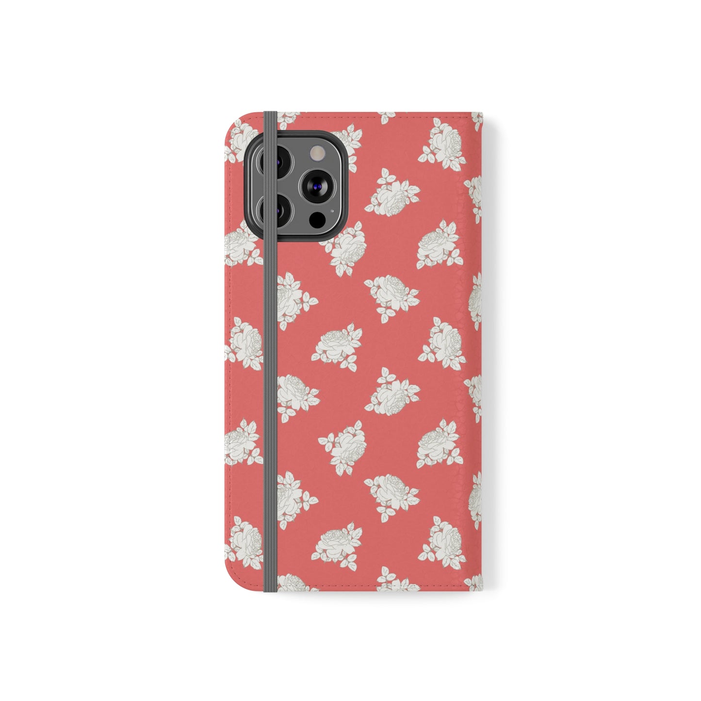 Peach and Cream Roses Flip Cases for iPhone