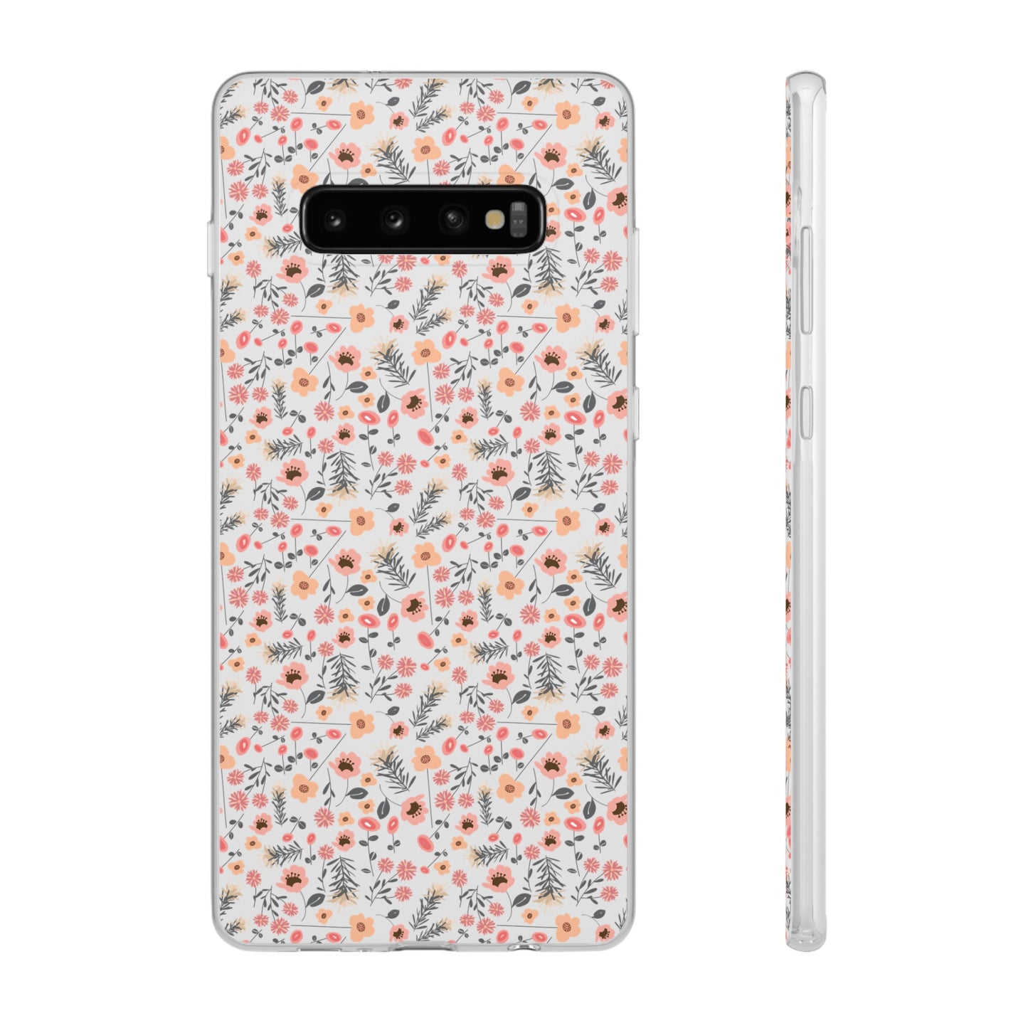 Peach Wildflowers Flexi Cases for Samsung