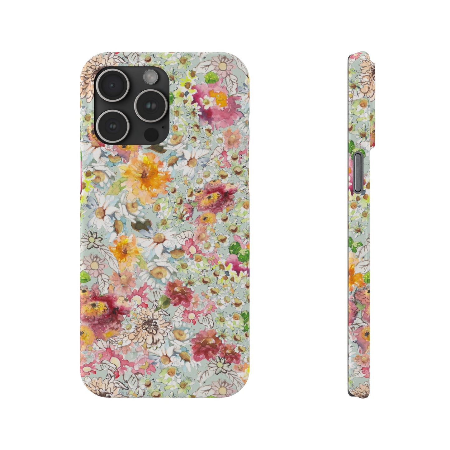 Farmhouse Floral Slim Phone Cases for iPhone