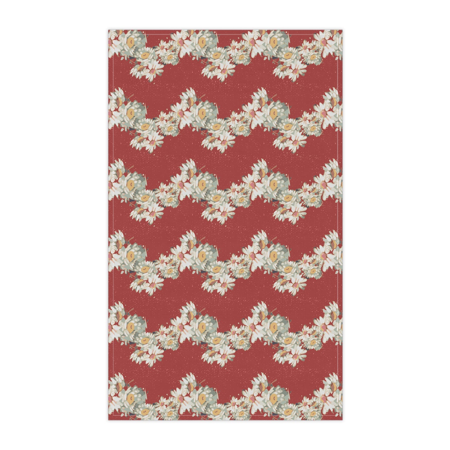 Daisies, Zig Zag Stripe Kitchen Towel