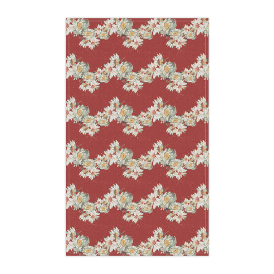 Daisies, Zig Zag Stripe Kitchen Towel