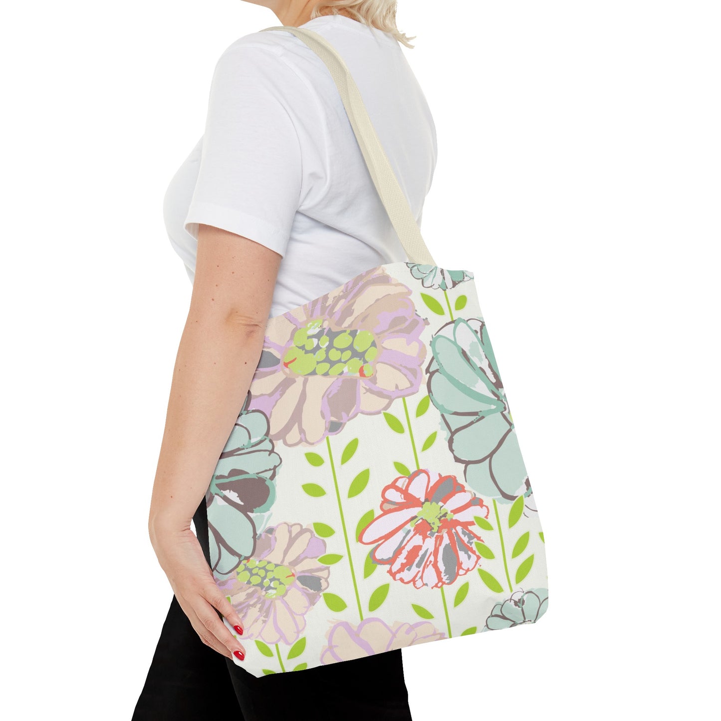 Soft Watercolor Floral Tote Bag