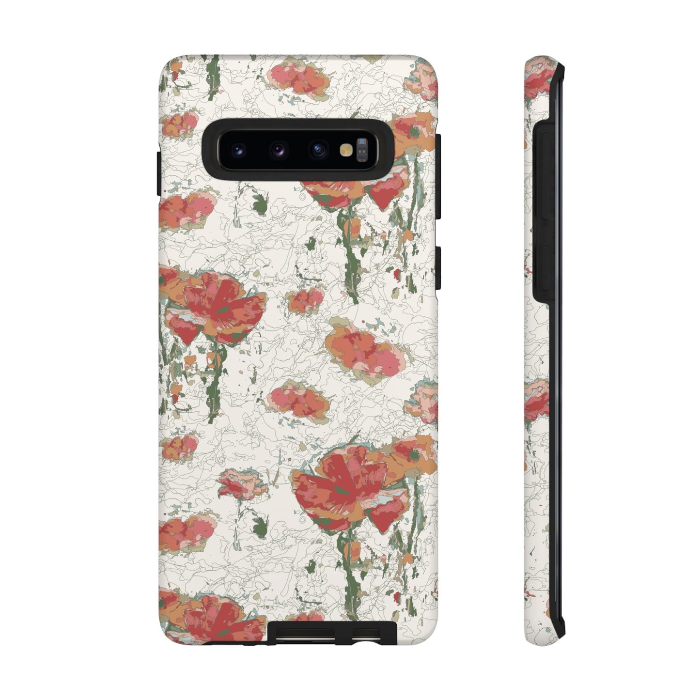 Orange Poppies Tough Cases for Samsung