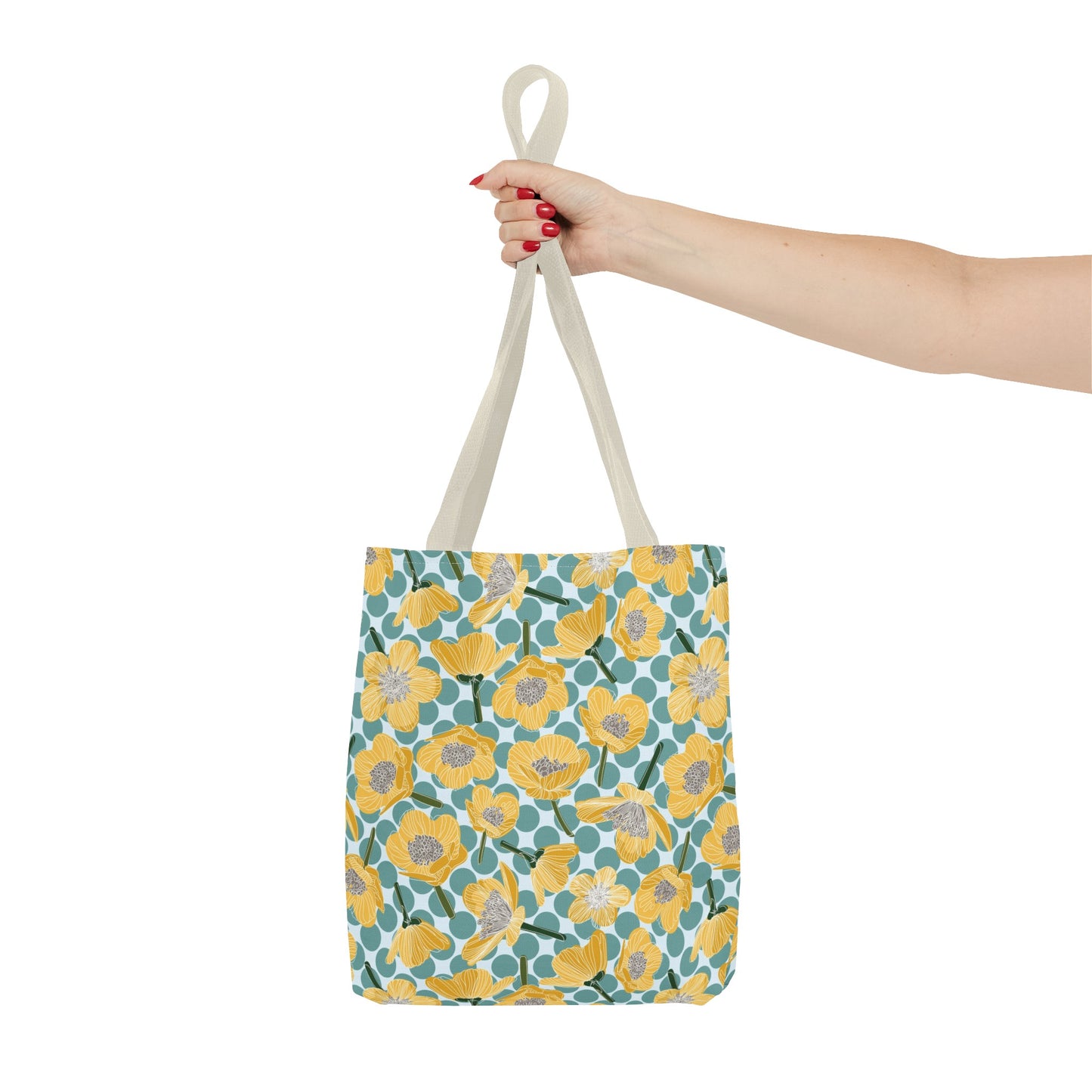 Buttercups and Polka Dots Tote Bag