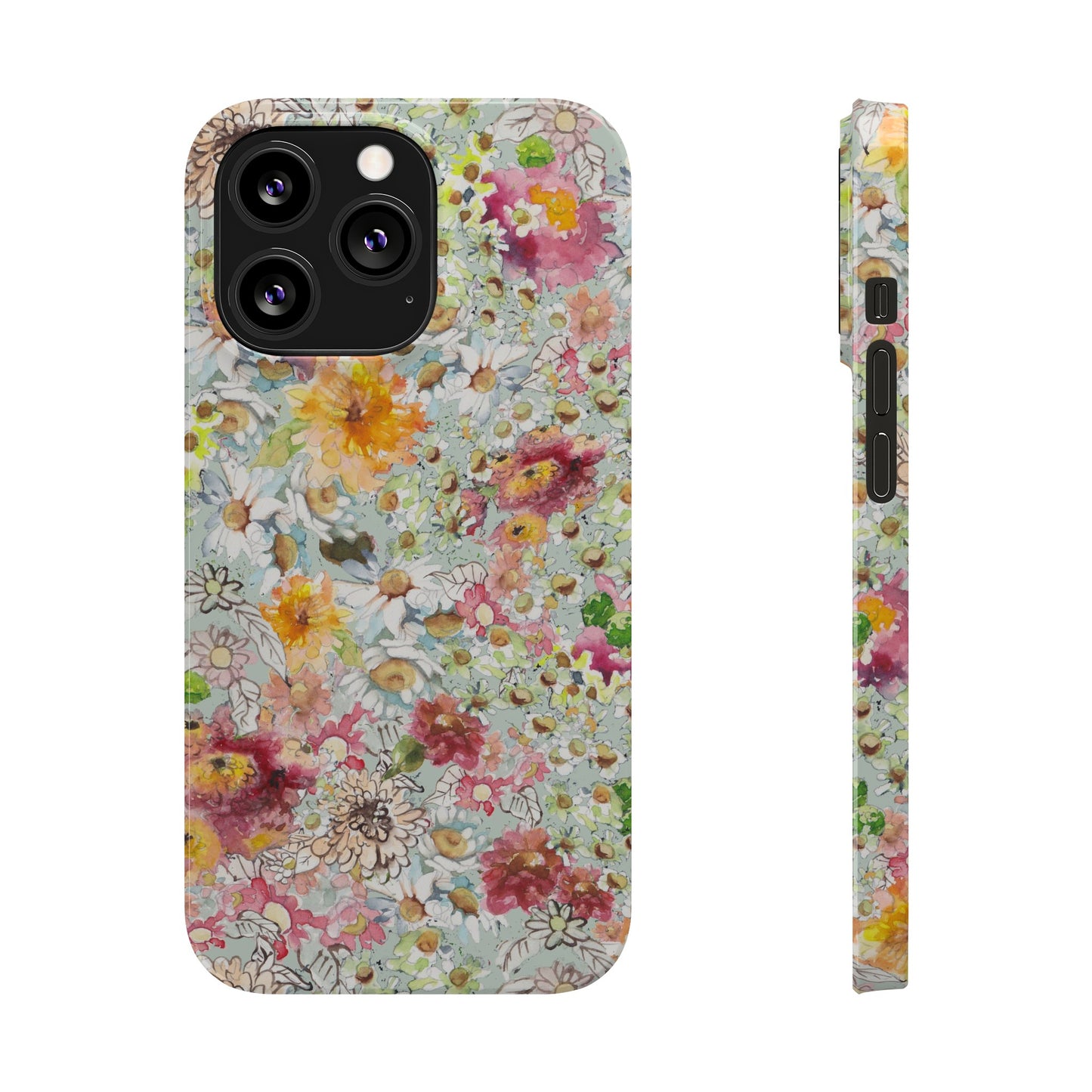 Farmhouse Floral Slim Phone Cases for iPhone