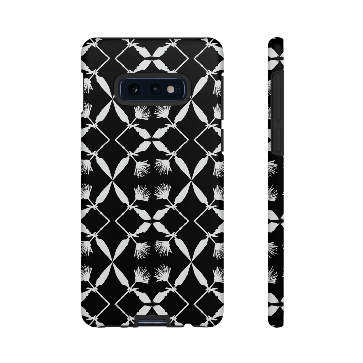 Black and White Floral Tough Cases for Google Pixel