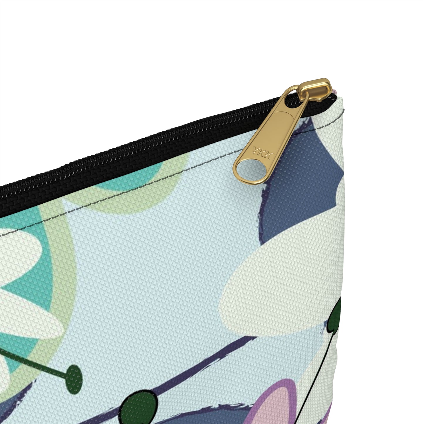 Mid Mod Floral in Blue and Green Accessory Pouch