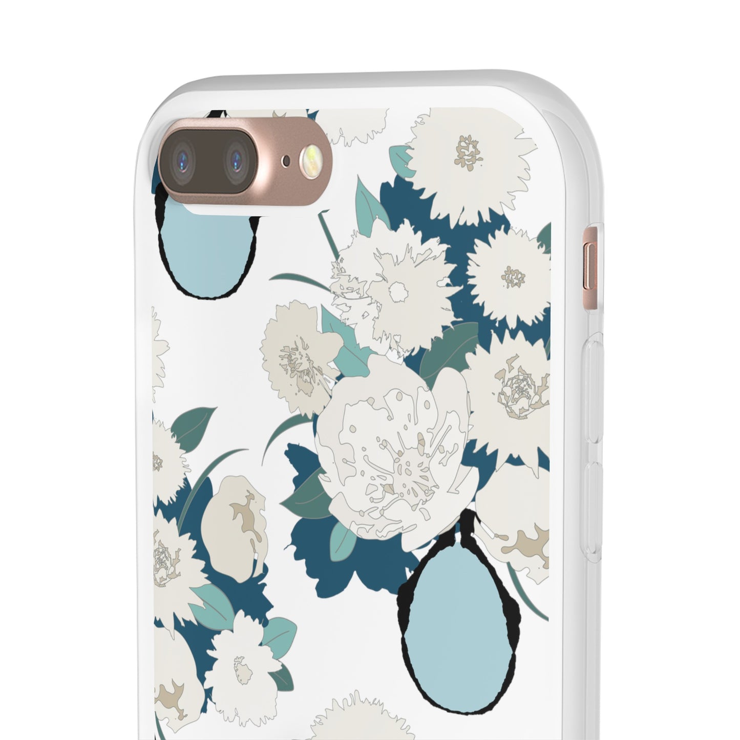 White Flowers in a Vase Flexi Cases for iPhone