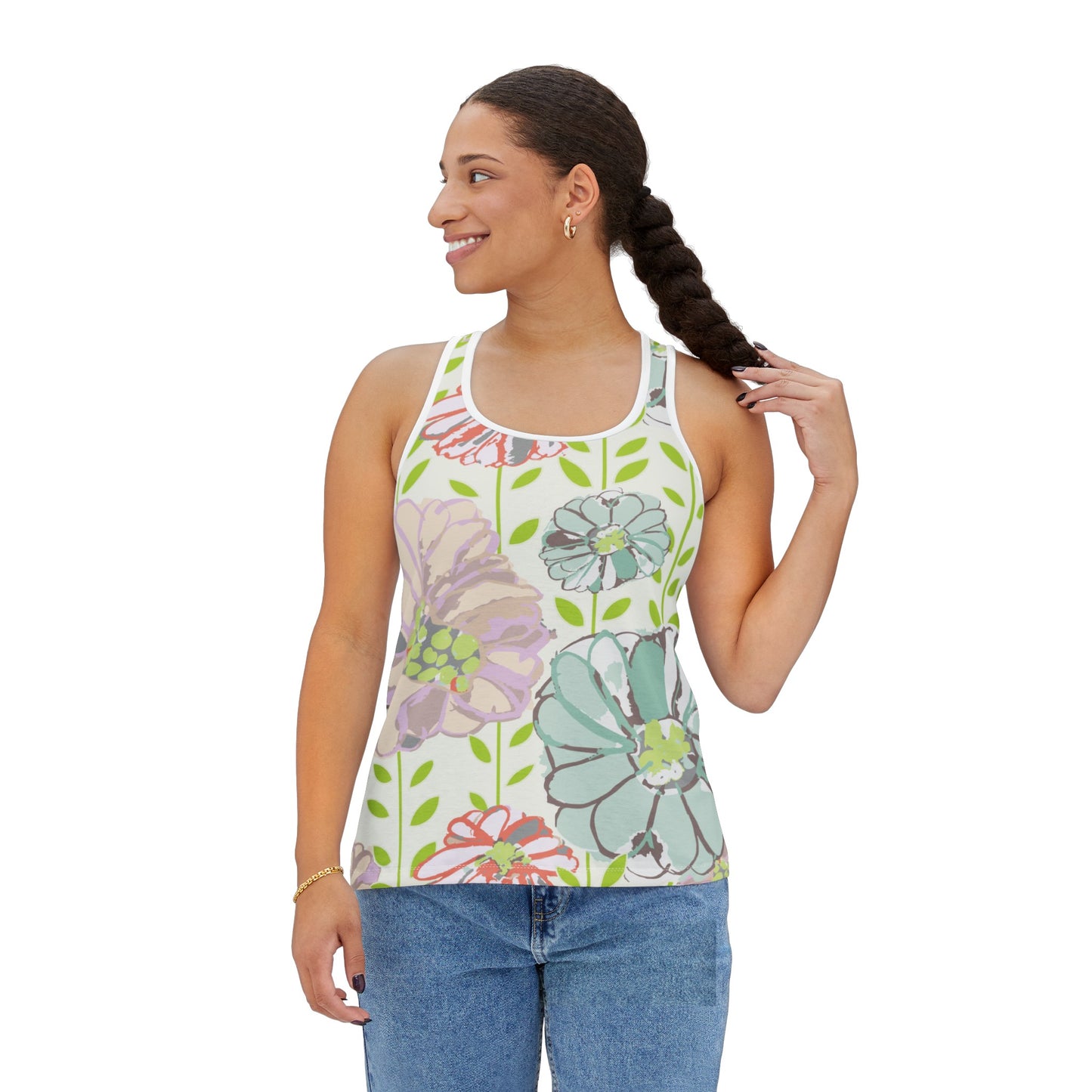 Soft Watercolor Floral Women's Tank Top