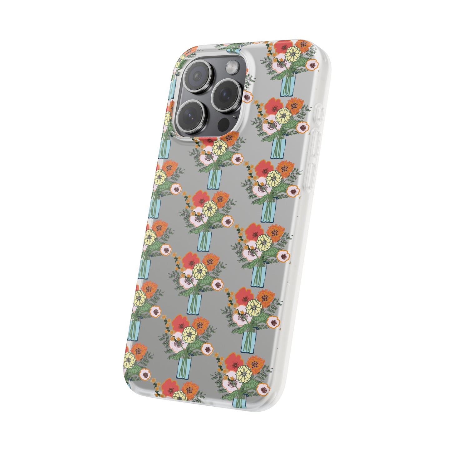 Colorful Flowers in a Vase Flexi Cases for iPhone