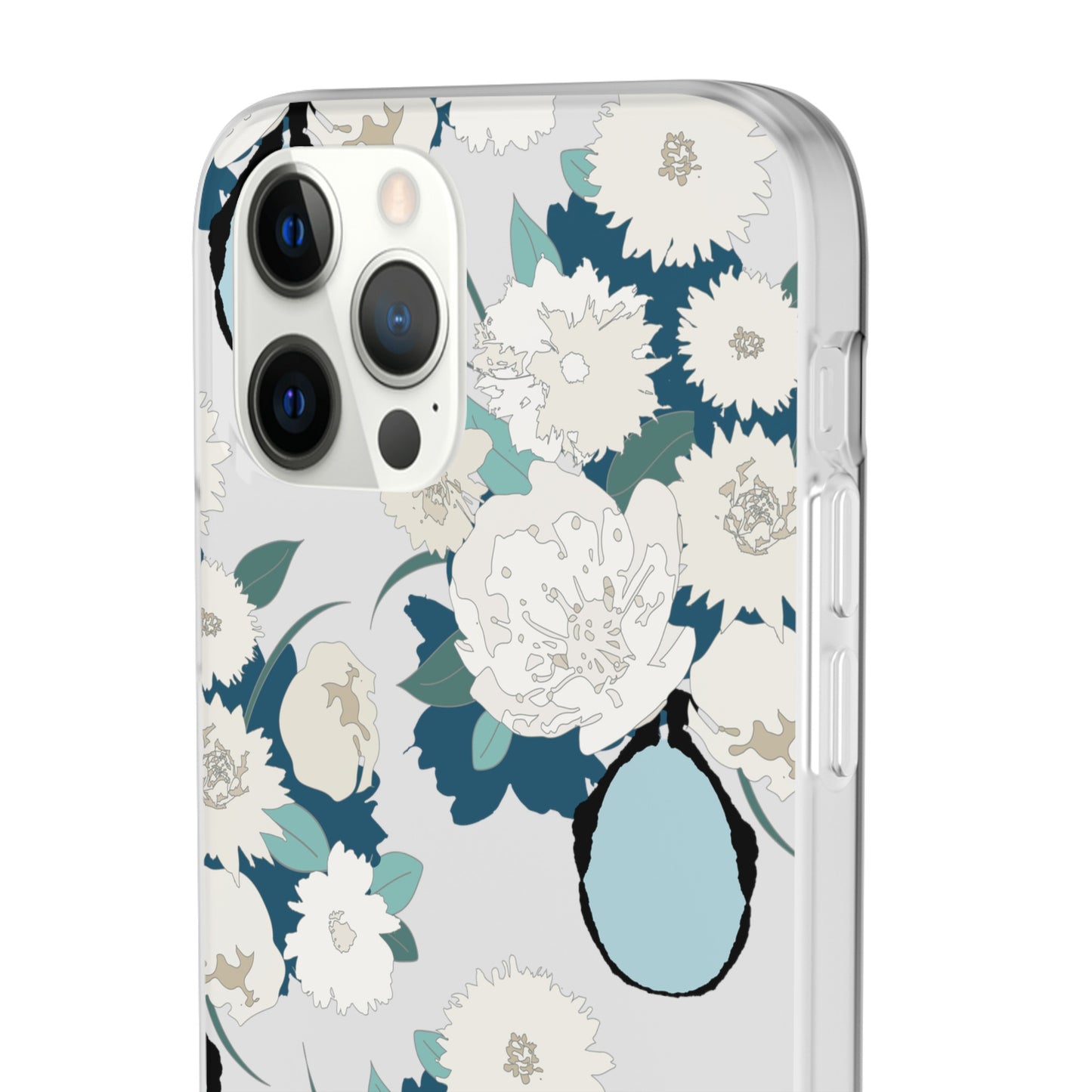 White Flowers in a Vase Flexi Cases for iPhone