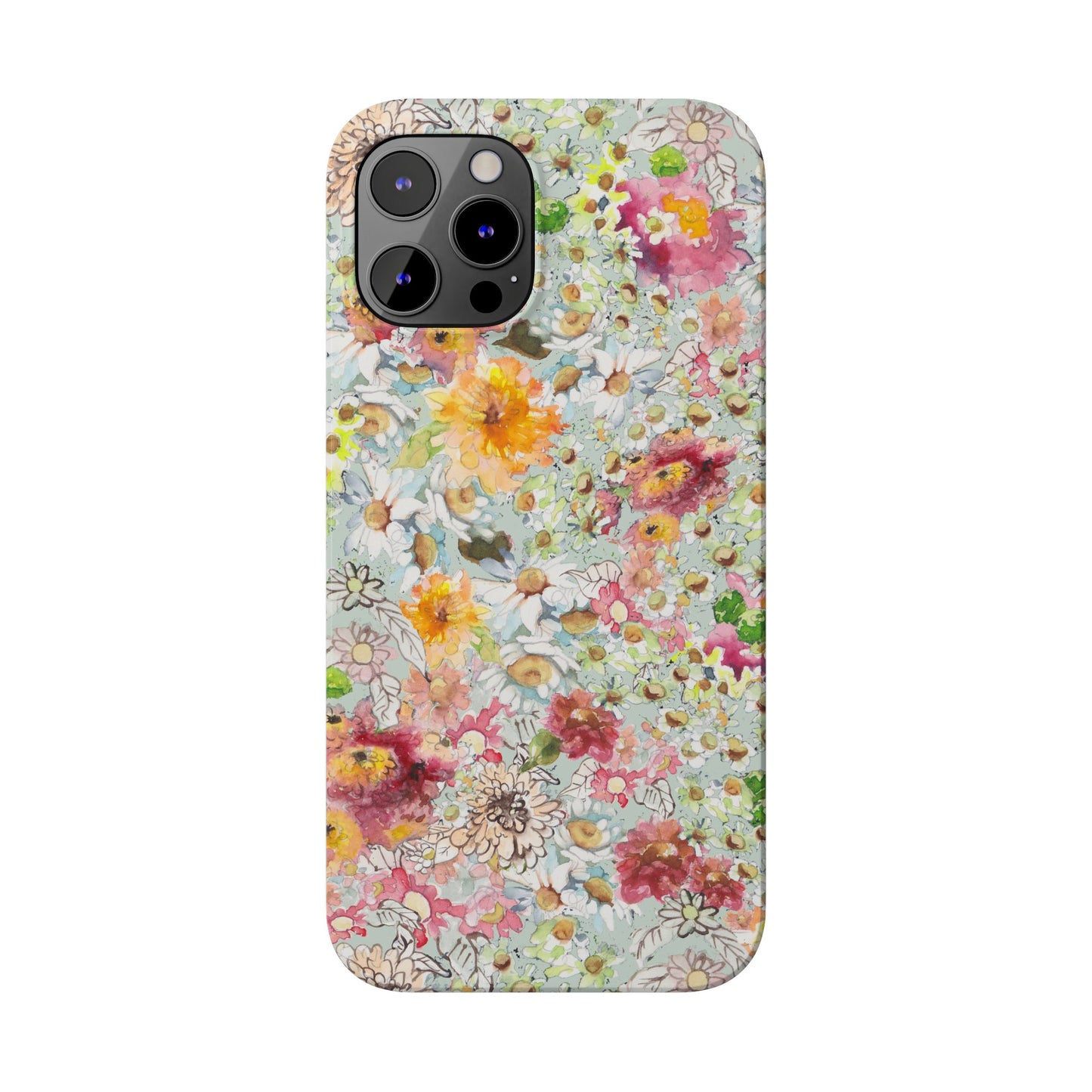 Farmhouse Floral Slim Phone Cases for iPhone