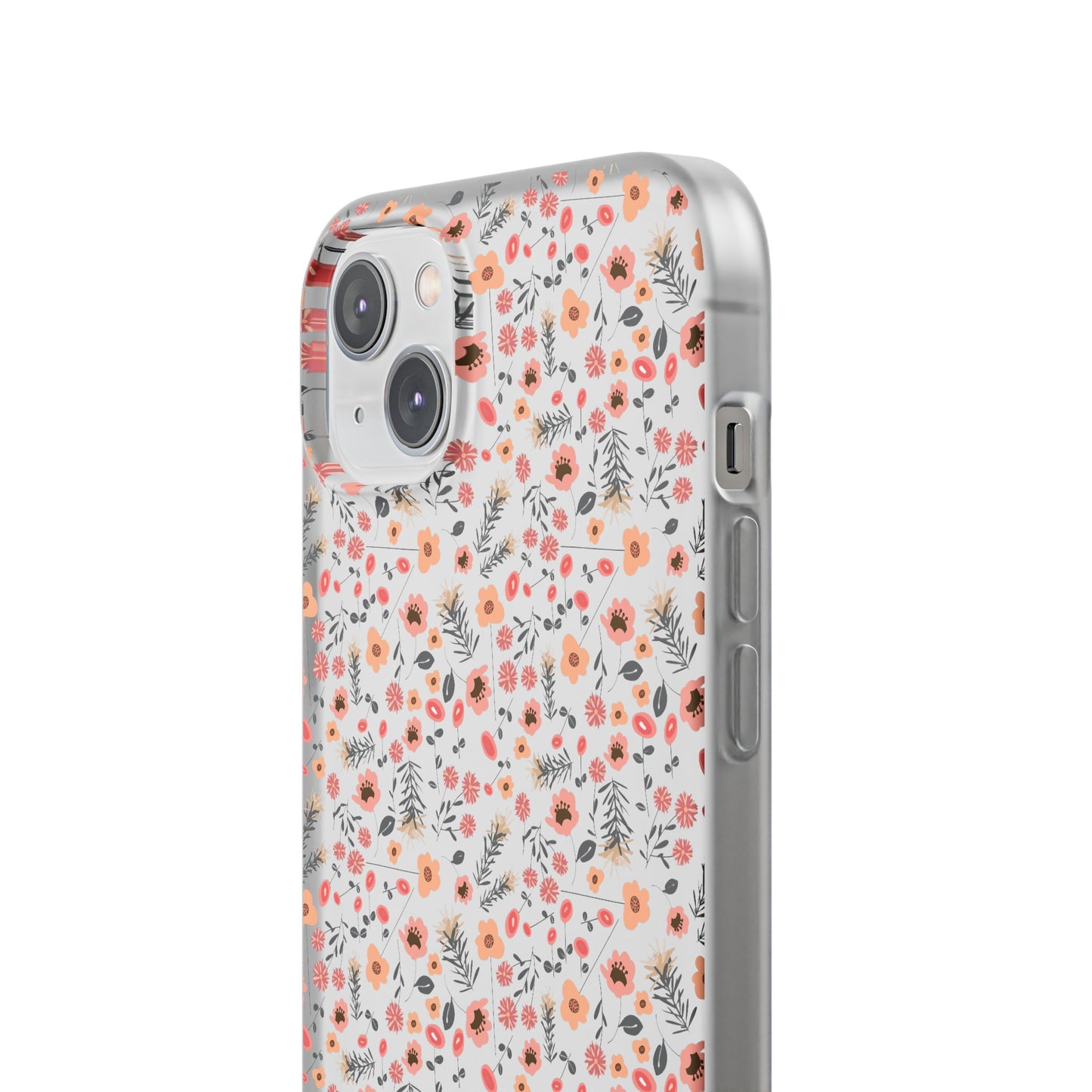 Peach Wildflowers Flexi Cases for iPhone