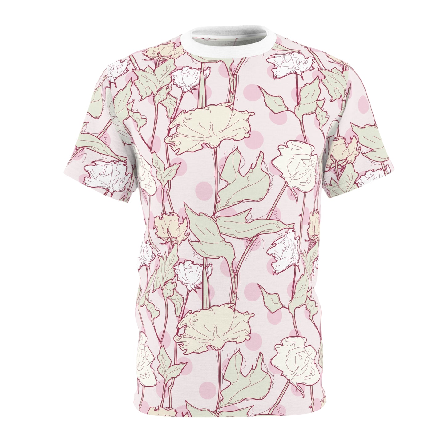 Roses and Dots in Pink Tee