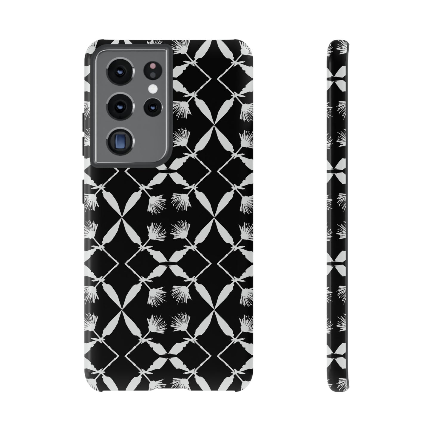 Black and White Floral Tough Cases for Google Pixel