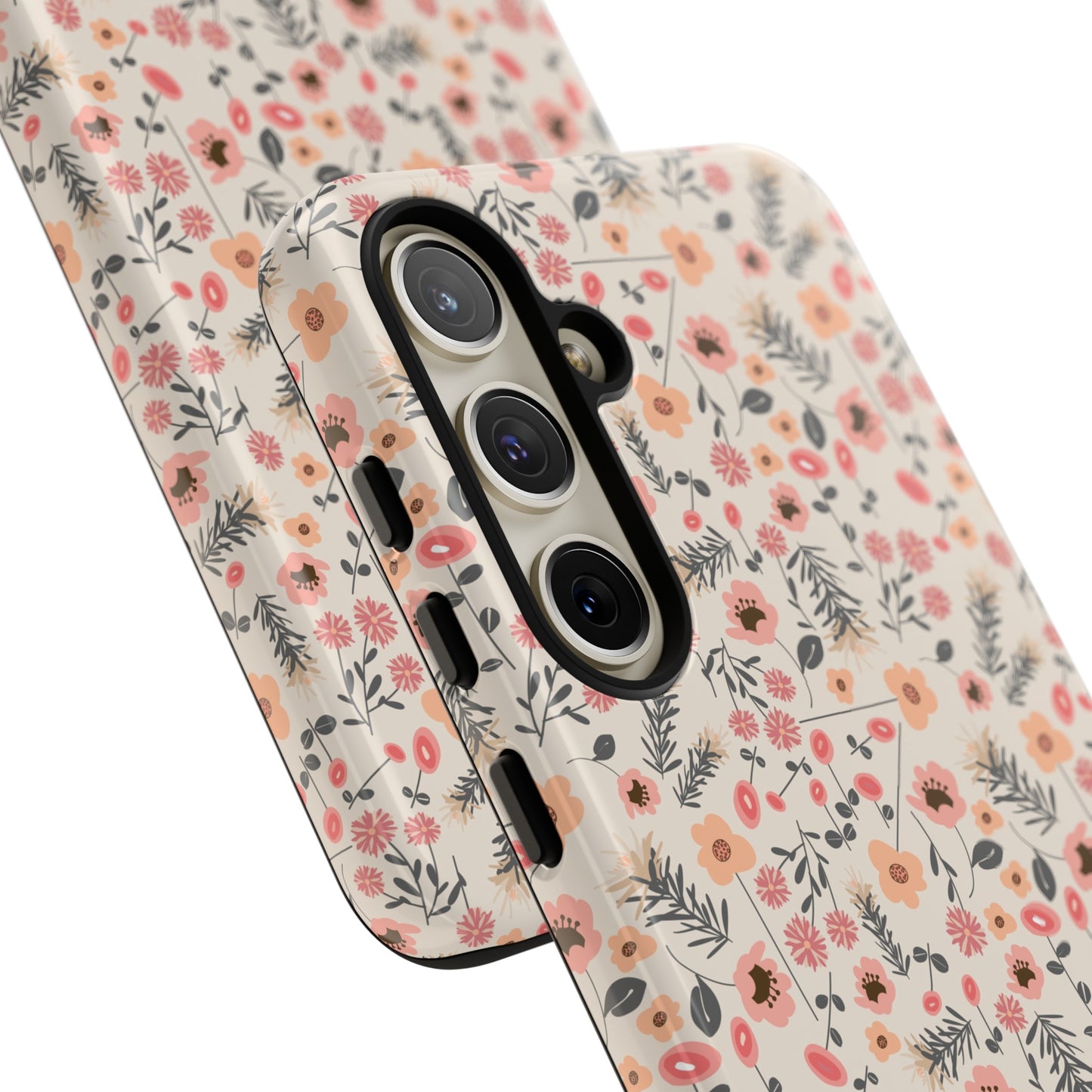 Peach and Cream Wildflowers Tough Cases for Samsung