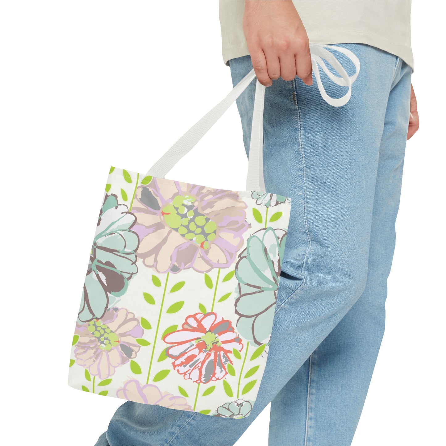 Soft Watercolor Floral Tote Bag