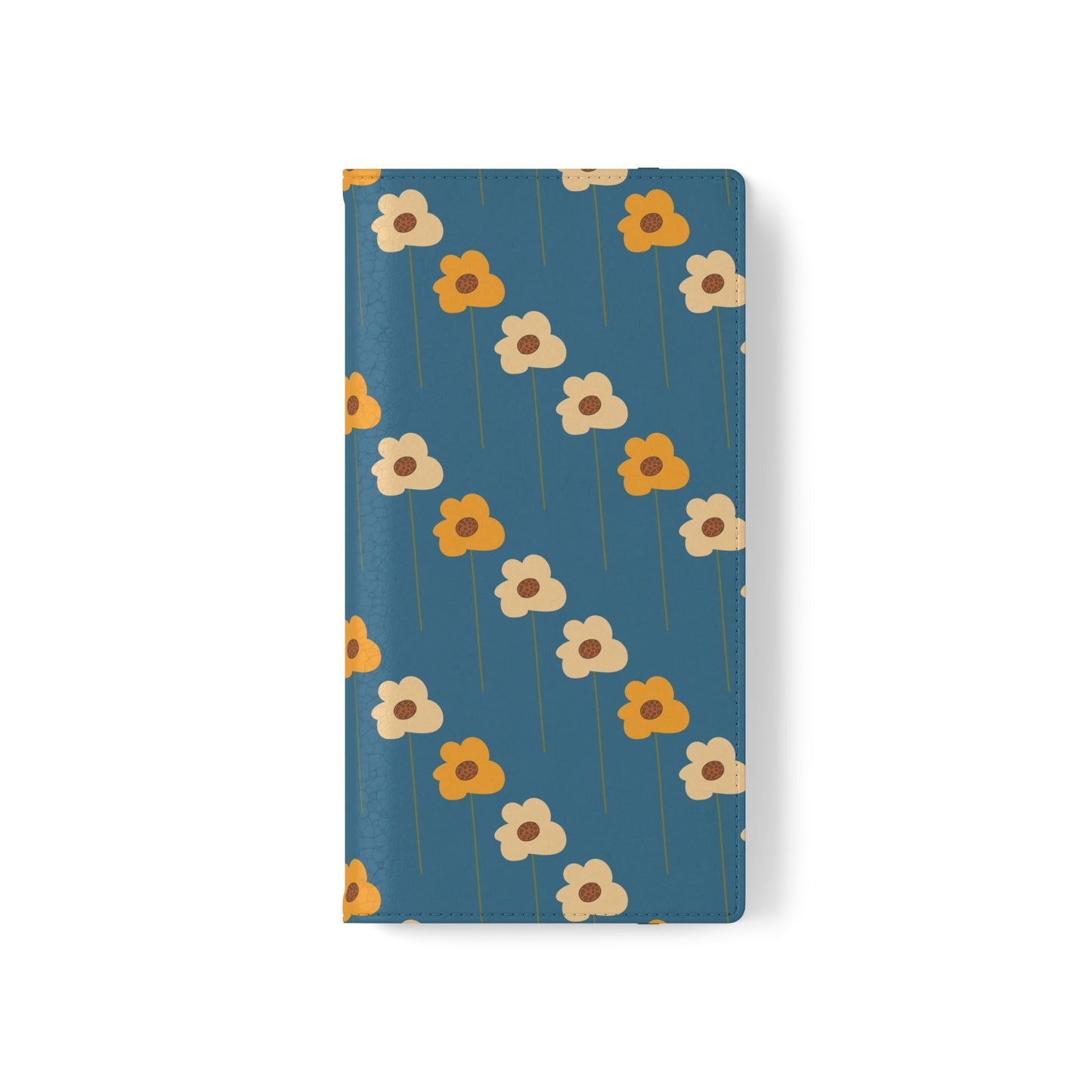 Yellow Wildflowers on Blue Flip Cases for Samsung