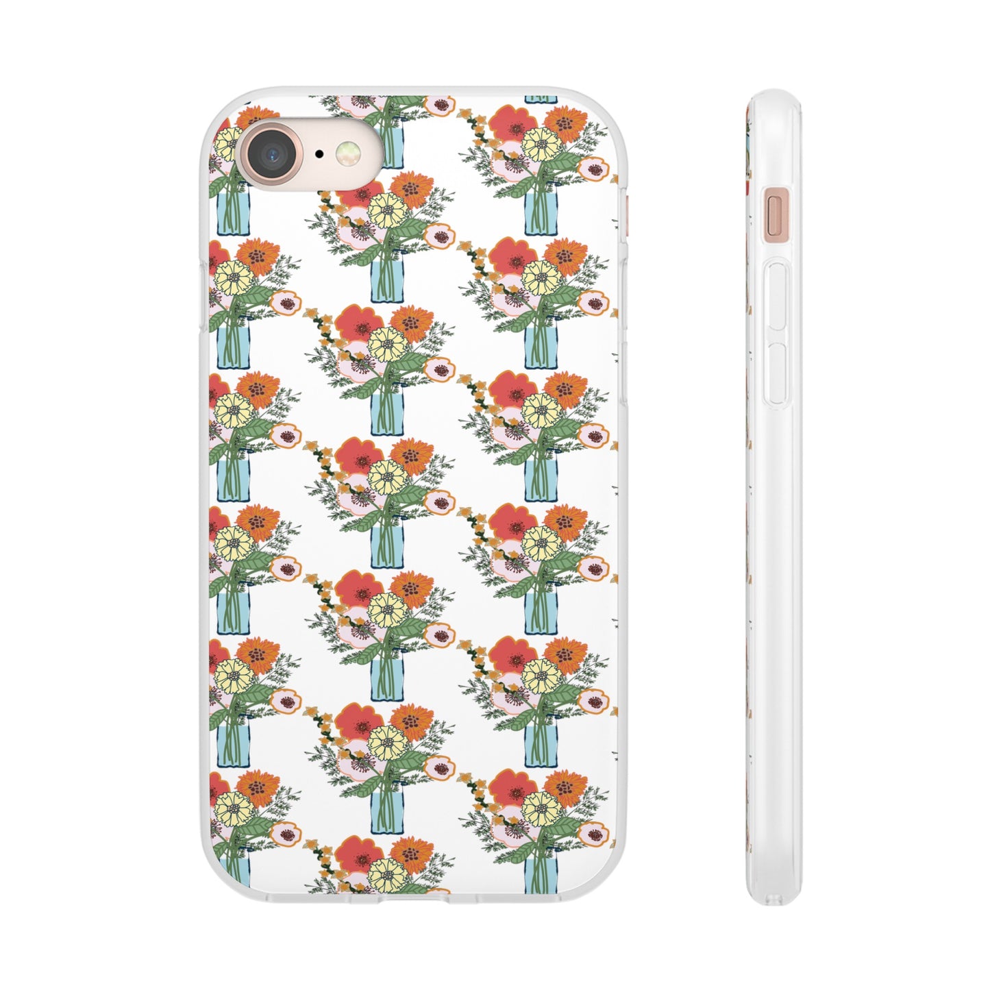 Colorful Flowers in a Vase Flexi Cases for iPhone