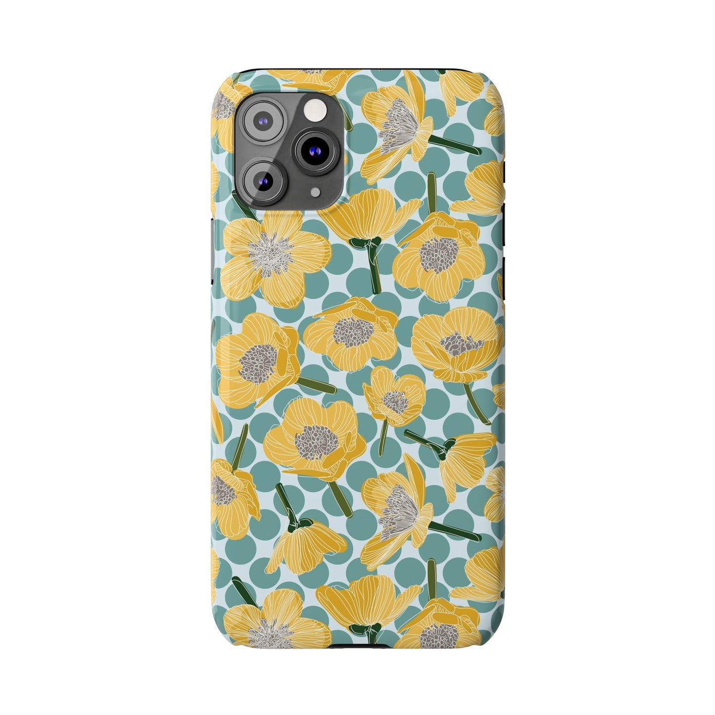 Buttercups and Polka Dots Slim Phone Cases