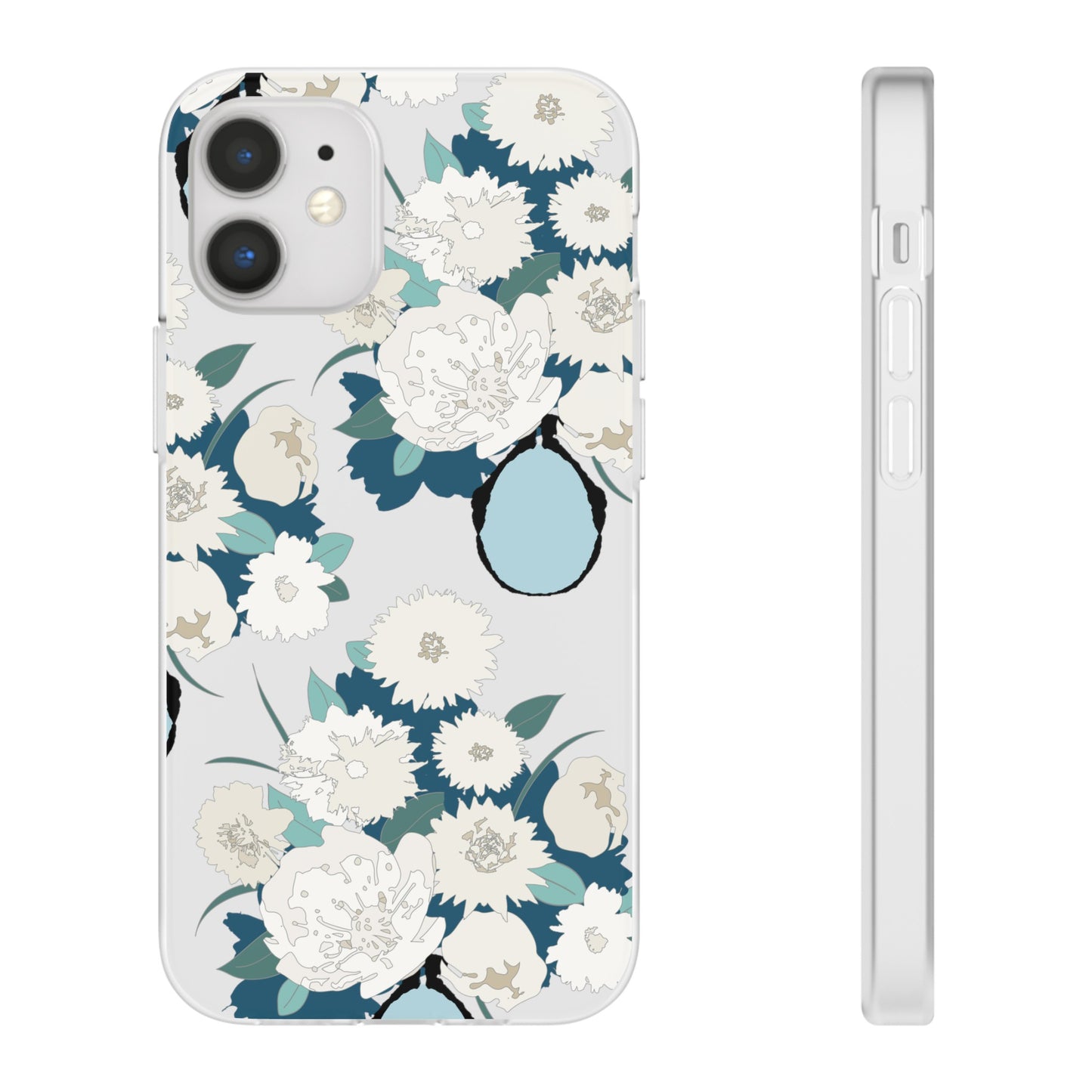 White Flowers in a Vase Flexi Cases for iPhone