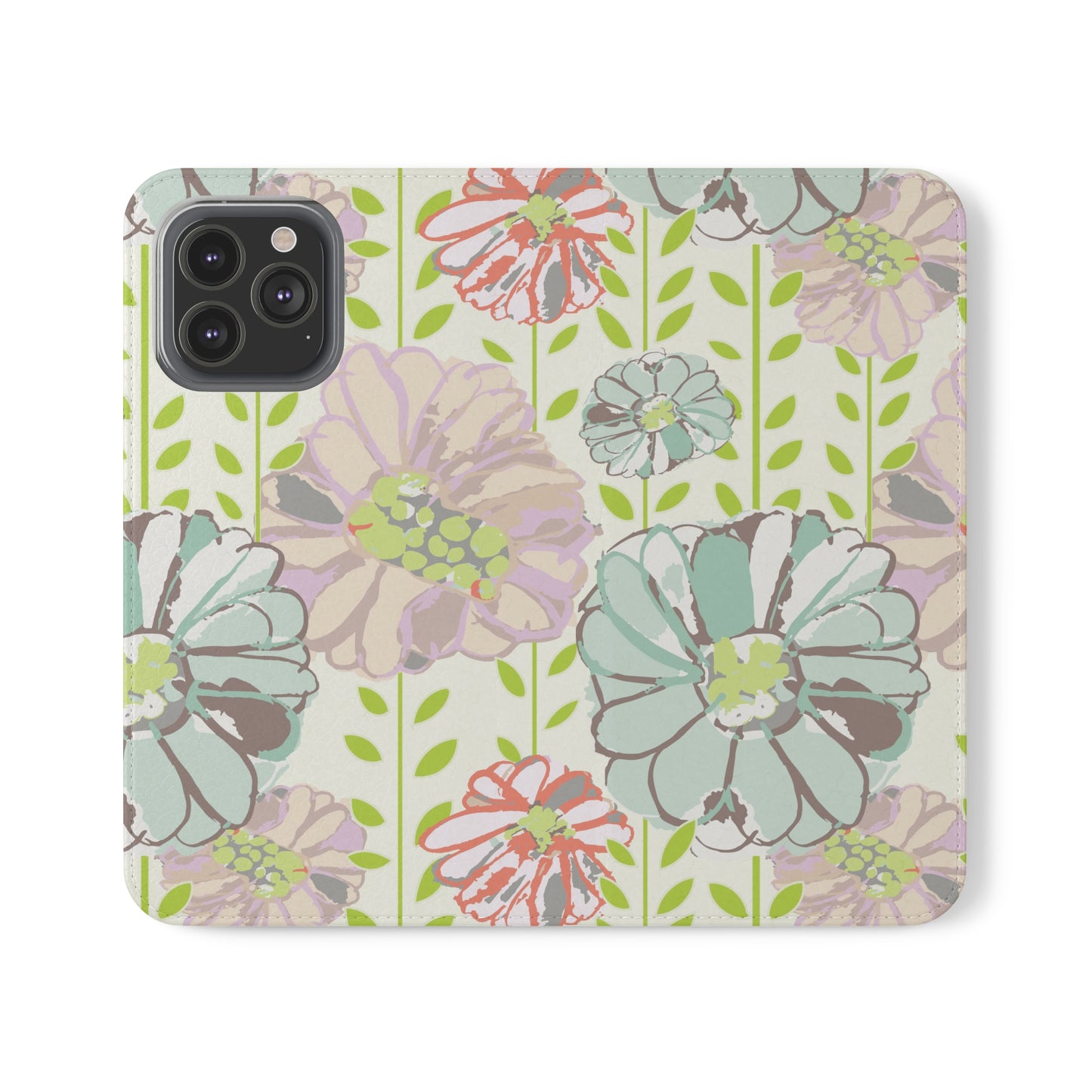 Soft Watercolor Floral Flip Cases for iPhone