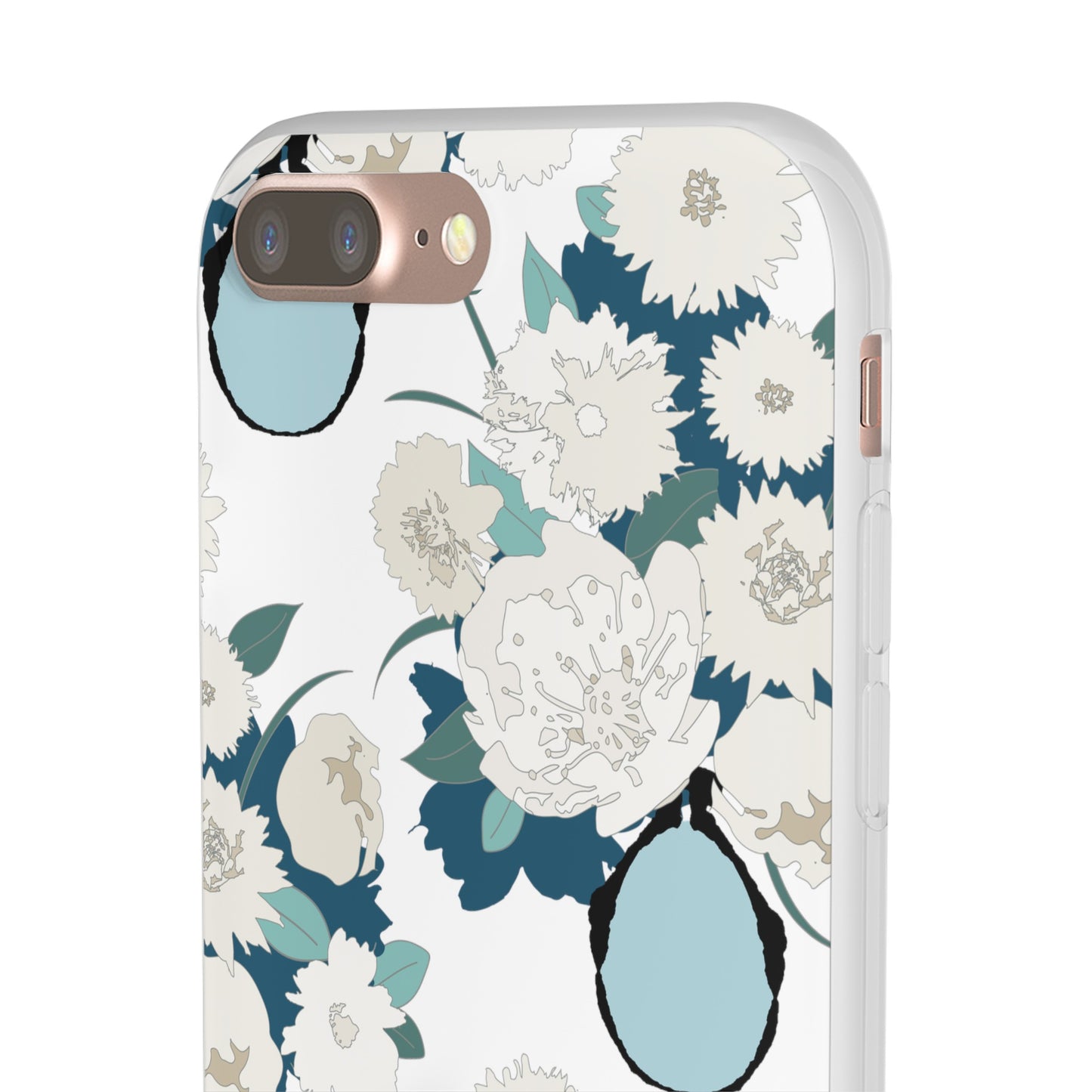 White Flowers in a Vase Flexi Cases for iPhone